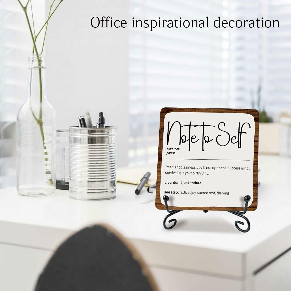 Ketsord 5x5 Black Gossip Wood Plaque Note To Self Inspirational Quote