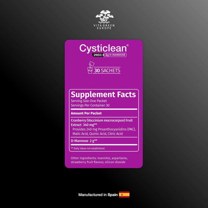 Cysticlean Cranberry PAC Supplement 240mg PAC Sugar-Free 30 Capsules