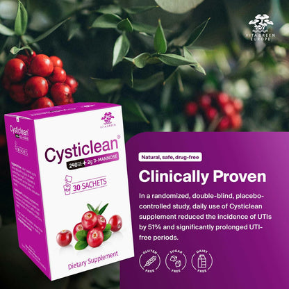 Cysticlean Cranberry PAC Supplement 240mg PAC Sugar-Free 30 Capsules