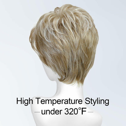 Getshow Mono Top Synthetic Lace Front Wig Layered Hair Light Mixed Blonde