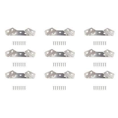 GWYAN 12 Pcs Stainless Steel Furniture Corner Connectors with Screws