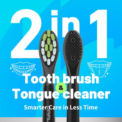 Oralica Whitening Replacement Toothbrush Heads Philips Sonicare 6 Pack Black