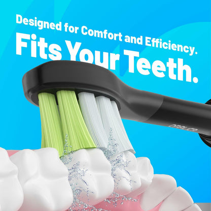 Oralica Whitening Replacement Toothbrush Heads Philips Sonicare 6 Pack Black