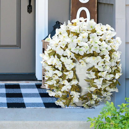 INSPRING Bougainvillea Artificial Flowers 2 pcs White UV Resistant Silk Vines