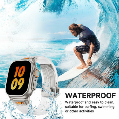 Jopinl Clear Silicone Watch Band for Apple Watch Ultra 49mm Transparent