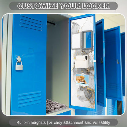 Timgle 8 Pcs Magnetic Locker Set Purple Wavy Style Organizer Accessories