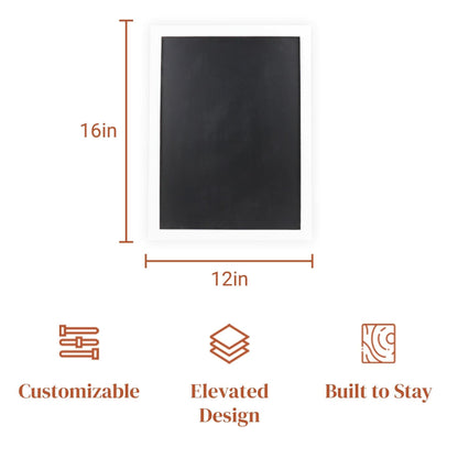 Stiles 16x12 Magnetic Letter Board Wooden Message Board Black Industrial
