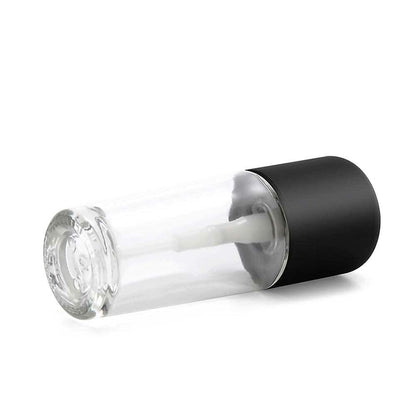 Furnido 4 Pack 30ml Clear Glass Round Essence Lotion Bottles with Pump