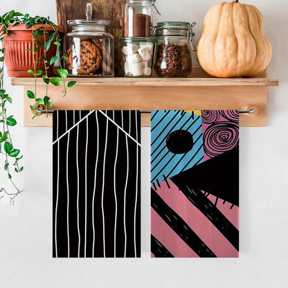 Jiudungs Halloween Kitchen Towels Set of 2 Orange 18x26 Inch