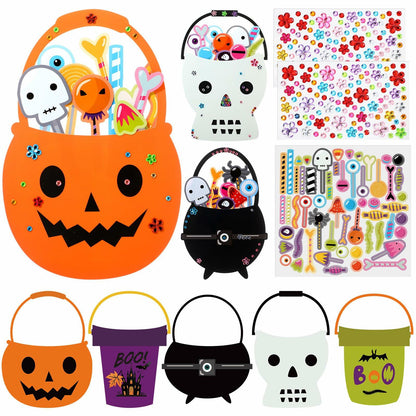 Gersoniel 339 Pcs Halloween DIY Craft Paper Ornaments Kit Pumpkin Ghost Bat