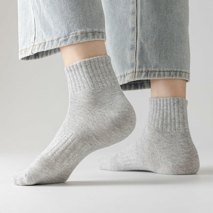 Looknniy Men’s Cushion Ankle Socks Cotton 20 Pairs Mixed Colors One Size