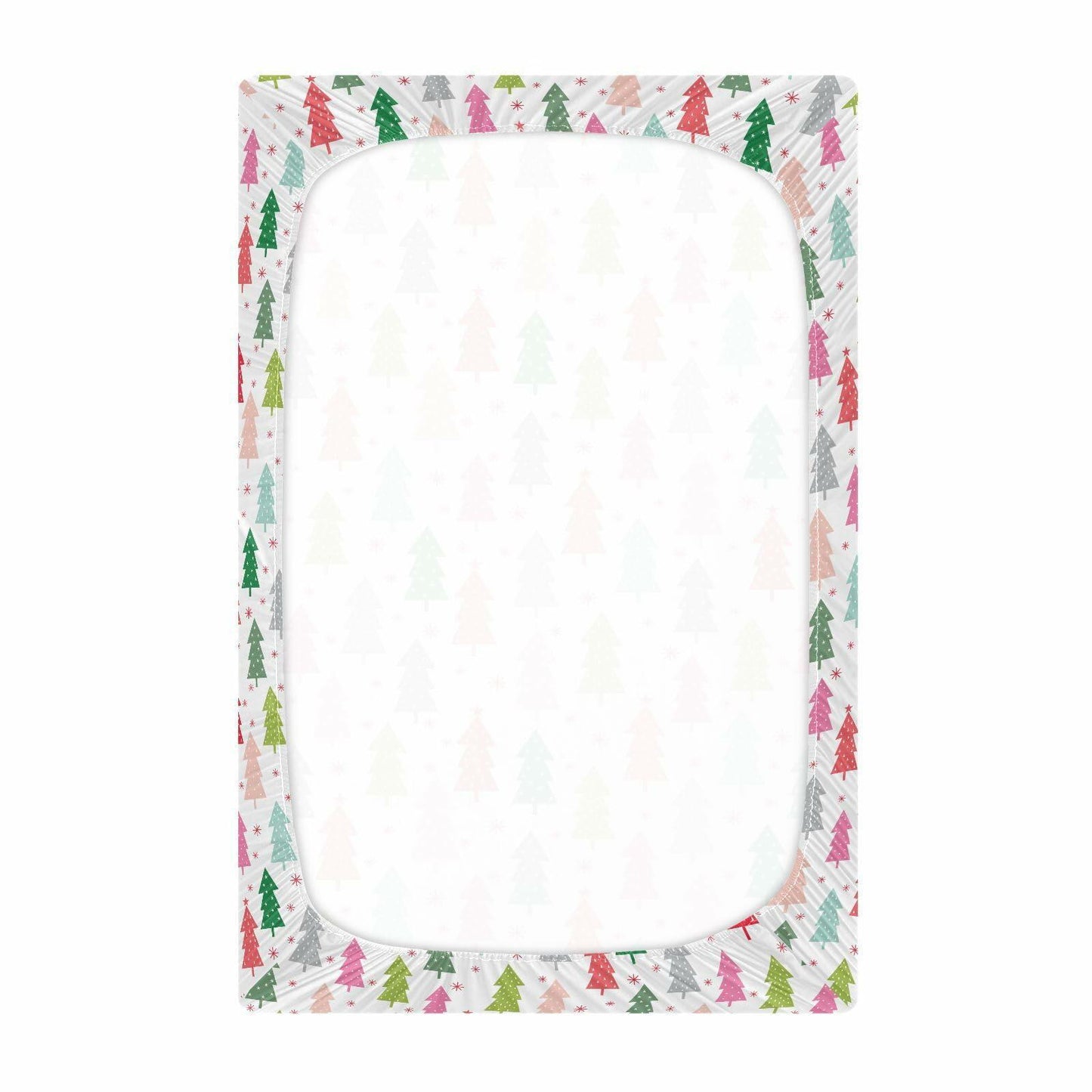 SDMKA Colorful Christmas Trees Microfiber Fitted Crib Sheet 28x52 Inch A01