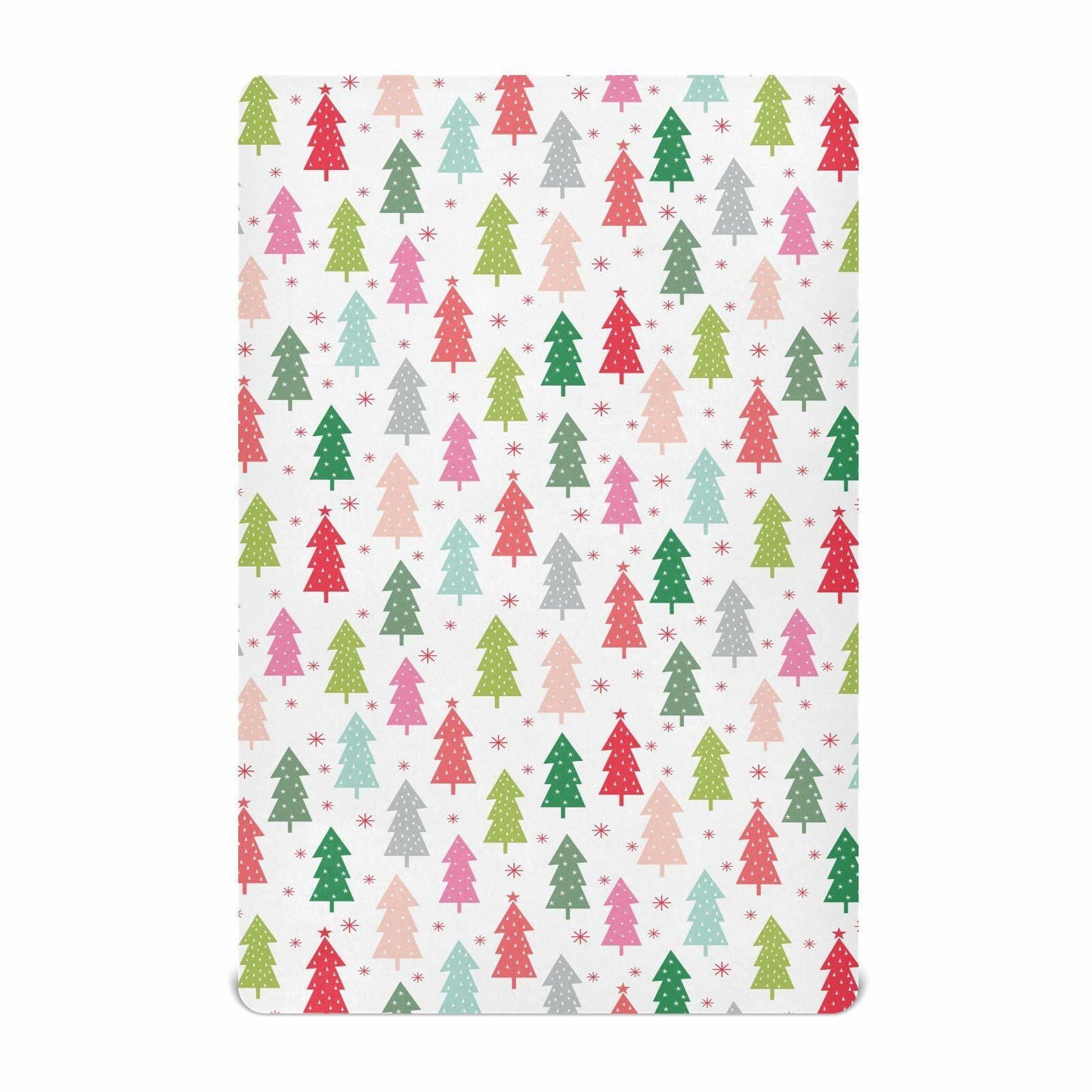SDMKA Colorful Christmas Trees Microfiber Fitted Crib Sheet 28x52 Inch A01
