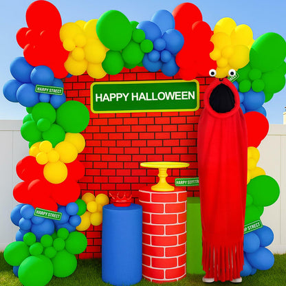 Breathffy Halloween Costume Set Red Cloak & Big-Eyed Headband Unisex