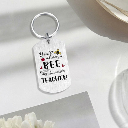 Alotozo Teacher Appreciation Laser Engraved Keychain Bulk Thank You Gifts Small
