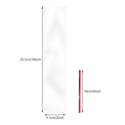 XLSFPY 100 Clear Treat Bags 2x10in with 4in Twist Ties 1.4 mil Thick