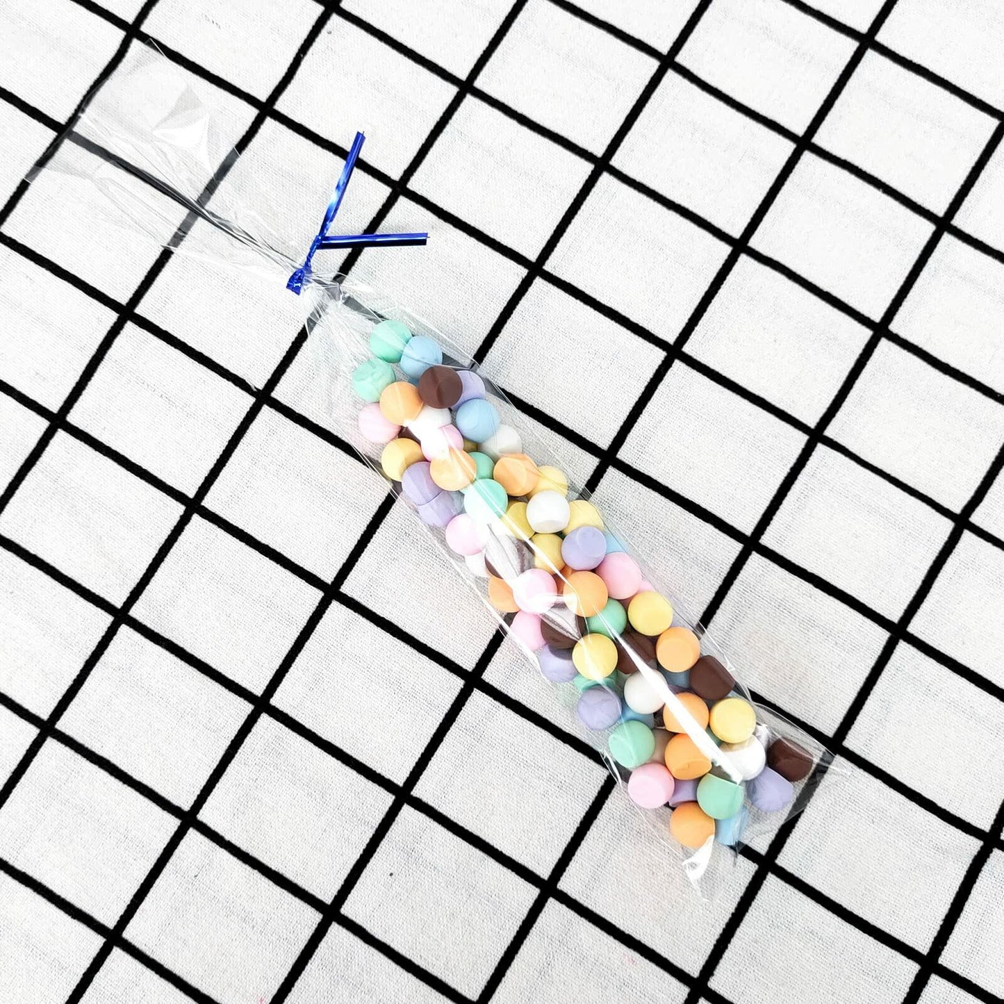 XLSFPY 100 Clear Treat Bags 2x10in with 4in Twist Ties 1.4 mil Thick