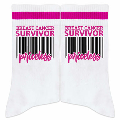 FujLoy Together We Fight Cancer Socks Chemo Awareness Survivor Gift Size 8