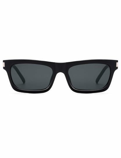Appassal Retro Rectangular Sunglasses Unisex Black/Dark Gray AP3752 Open Box