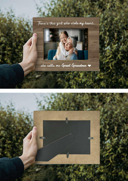 FONDCANYON Great Grandma 5x7 Photo Frame Gift Pink Rustic Style