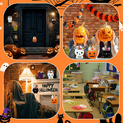 Gersoniel 339 Pcs Halloween DIY Craft Paper Ornaments Kit Pumpkin Ghost Bat