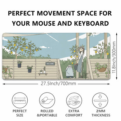 XCDZLNDL Anime Mouse Pad Large Extended Gaming Desk Mat 27.5x11.8 in Welcome