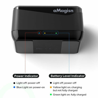 GAEKOL Insta360 X4 3-Slot Battery Charging Hub USB-C Cable Black