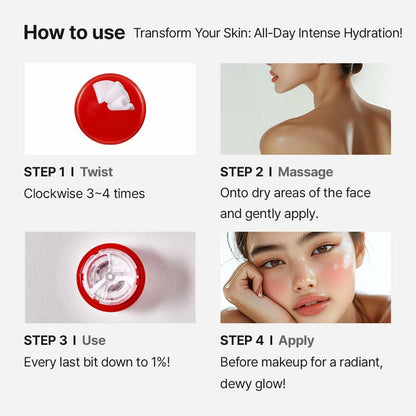 MDP+ Red Lacto Collagen Grinding Face Ampoule Balm Stick 14g Vegan Wrinkle Care