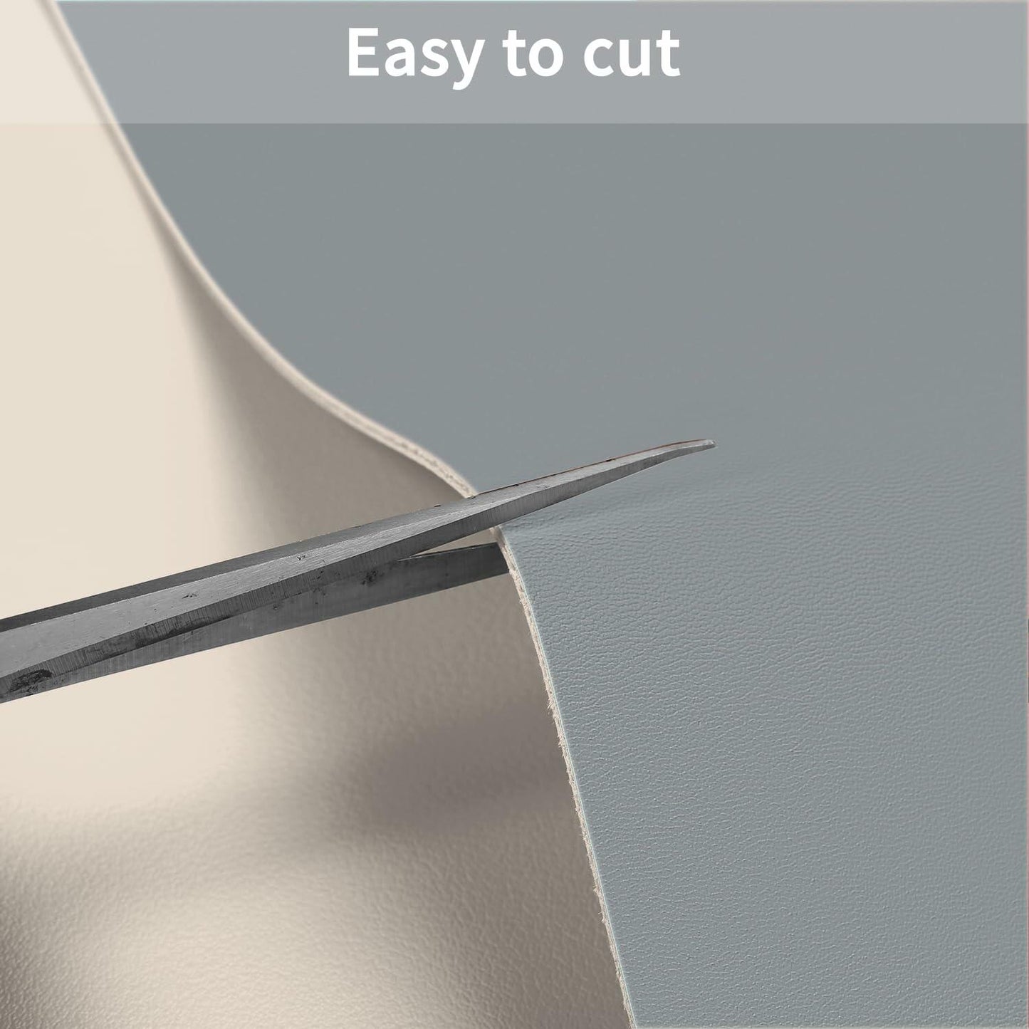 Zinkooat Leather Desk Mat 12x42 Inch 1.8mm Thick Off White Light Gray