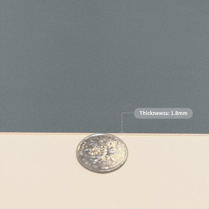 Zinkooat Leather Desk Mat 12x42 Inch 1.8mm Thick Off White Light Gray