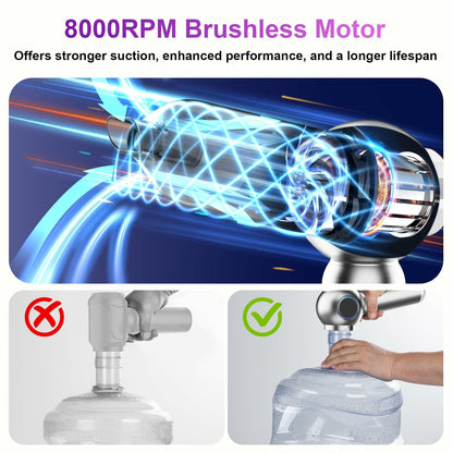 Mozeyerh Handheld Vacuum Cleaner Portable Cordless 20000Pa 4-in-1 Silver