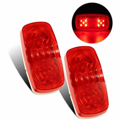 RUNHWEE 4" 2 Pcs Yellow LED Trailer Side Marker Lights Oval Waterproof