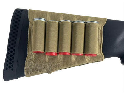 Krevis Shotgun Elastic Buttstock Ammo Sleeve Tan Elastic Polyester