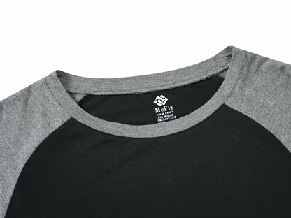 MoFiz Men's Pajama Set Short Sleeve T-Shirt & Shorts Dark Gray/Black Size 2XL