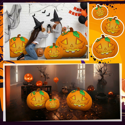 Leinuosen Halloween Jack-o-Lantern Cardboard Stand-Ups 19"-39" 3PCS Yellow