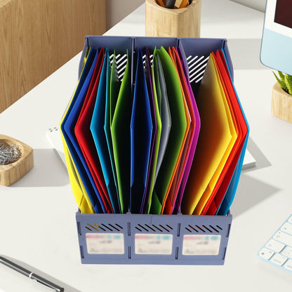 Aipker Plastic Folder with Pockets 3-Hole Punched 7 Pack Assorted Colors