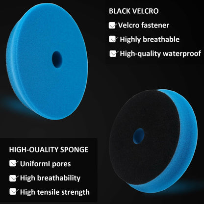GGTE Light Cut Polishing Pad 6" Face 5" Backing 2Pcs Blue 2-Pack
