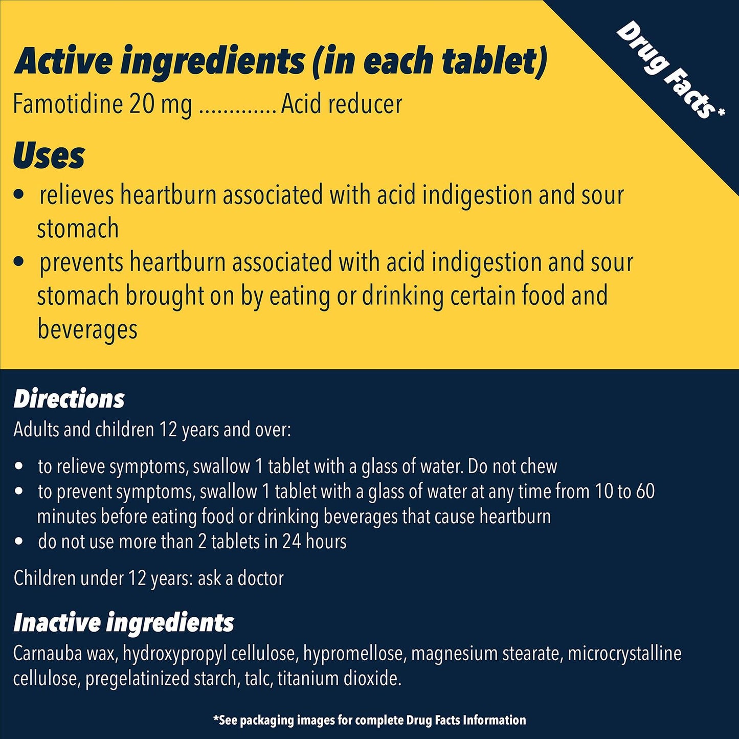 Pepcid AC 20mg Famotidine Heartburn Relief Tablets 8 Count Travel Pack