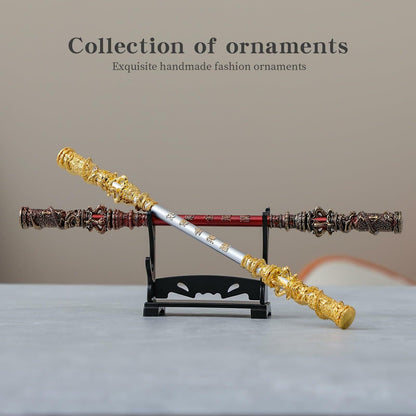 Santiccipa 2pcs Monkey King Staff Golden Cudgel Home Decor Small