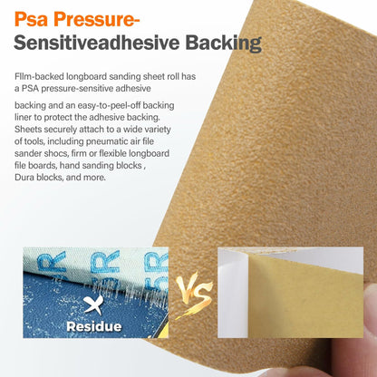 Kendo Premium 220 Grit Longboard Sandpaper 2-3/4" Wide Gold 20 Yard Roll