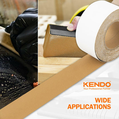 Kendo Premium 220 Grit Longboard Sandpaper 2-3/4" Wide Gold 20 Yard Roll