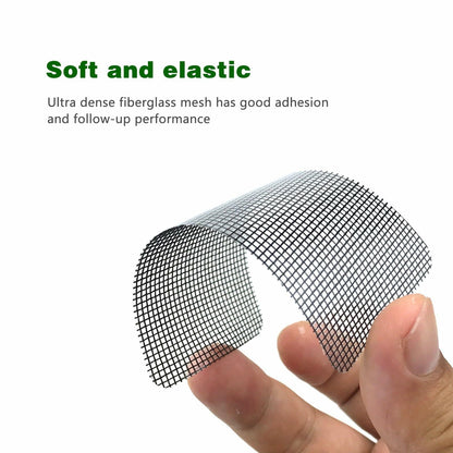 EVKILKJS 30PCS Screen Repair Kit Black Fiberglass Tape Mesh Door Patch