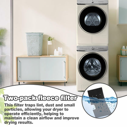 Wshxjzyay 2 Pack WH01x35719 Lint Filter Washer Dryer Combo Black