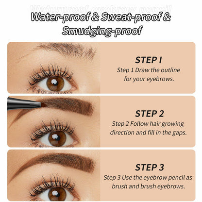 YIWANLLE Eyebrow Microblading Pen 3D Waterproof 4 Fork Tip Light Coffee 1 Count