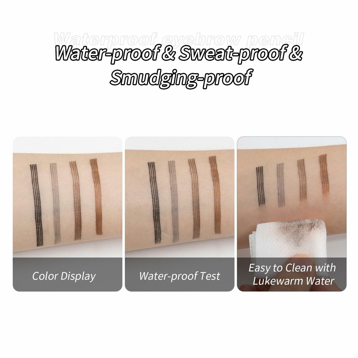 YIWANLLE Eyebrow Microblading Pen 3D Waterproof 4 Fork Tip Light Coffee 1 Count