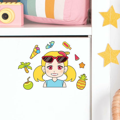 BOGIKI Make a Face Stickers 15 Sheets Waterproof Girl Halloween Party Favors