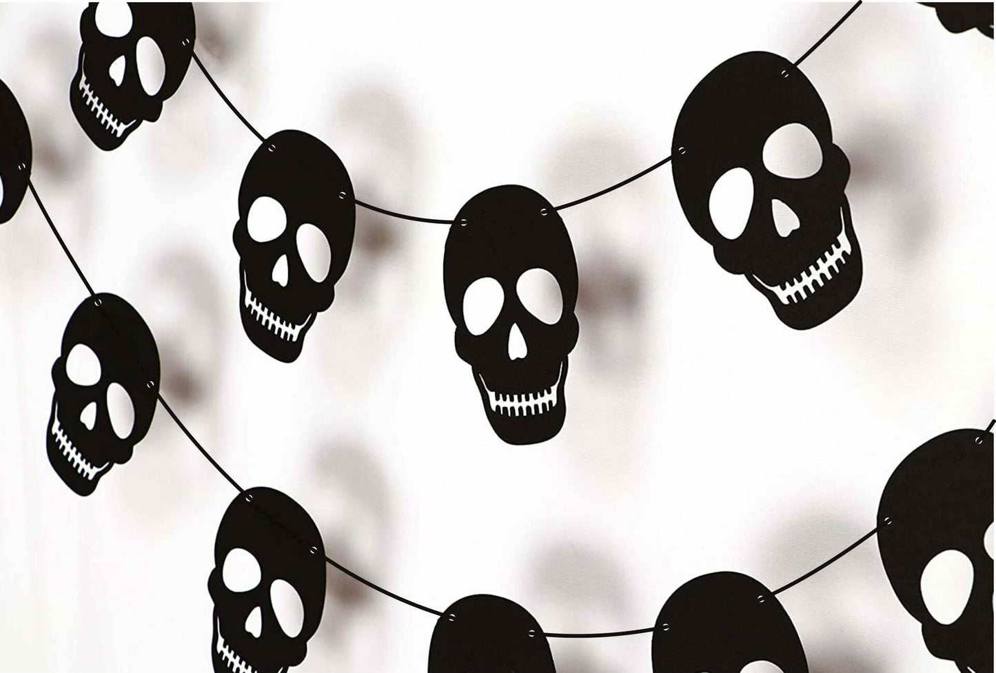 RadiantFlux Glowing Halloween Skull Flag 10Ft Green Felt Skull Banner