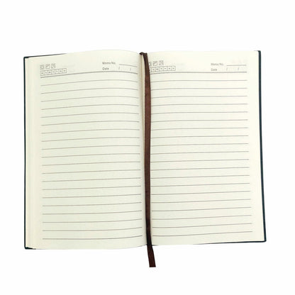 shengyoude Business A5 PU Leather Notebook 8mm Grid 200 Pages Black