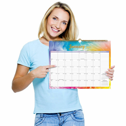 Lbylyhxc 2026 Wall Calendar 18 Months Jul 2025-Dec 2026 14.8x11.5 Rainbow