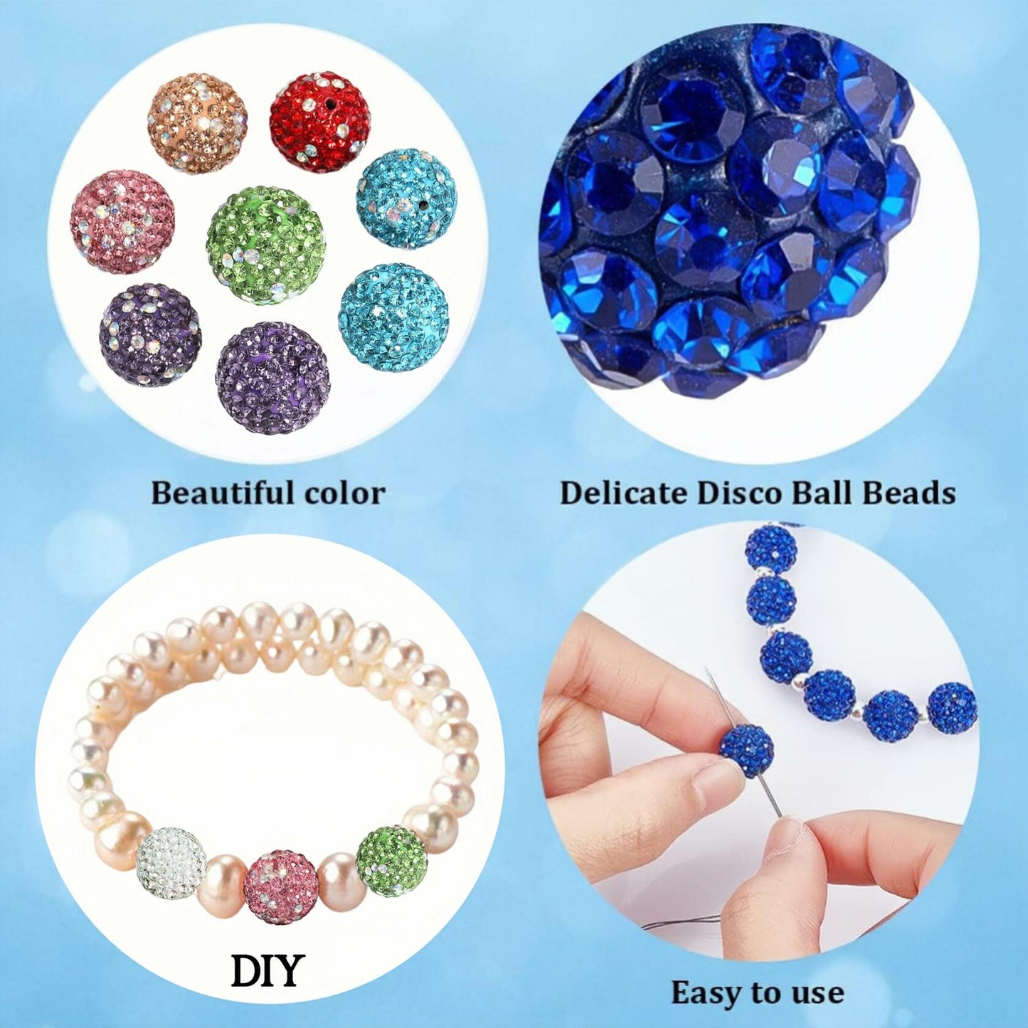 KUNHEHO 130 Pcs Mixed Color Wooden Round Beads for DIY Crafts & Accessories